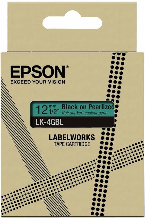 Immagine prodotto Epson Nastro Verde Perla/BK 12mm 9m LK-4GBL (1.20 cm, Verde)
