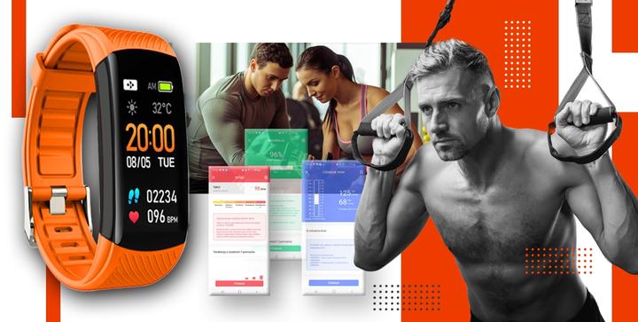 Image du produit Giewont Fit&GO Duo GW200-9 Smartband - Noir + bracelet Power orange