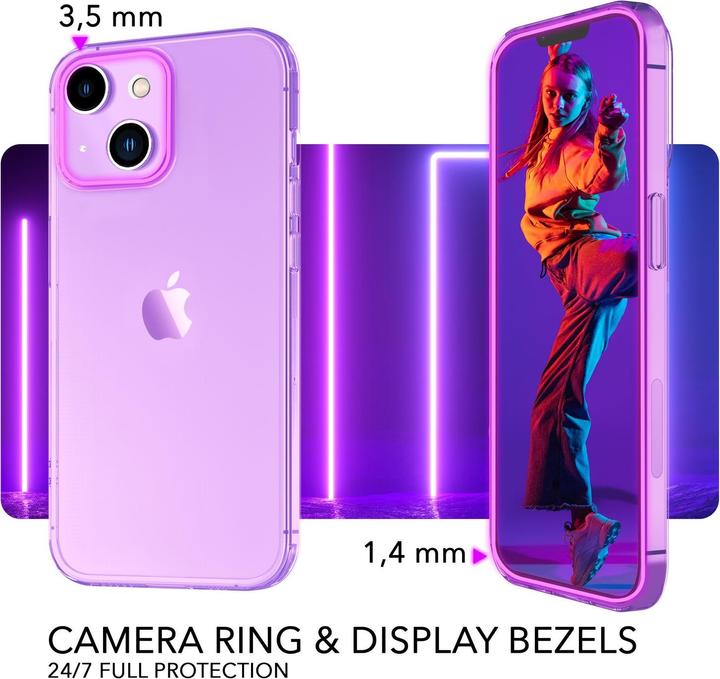 Produktbild Nalia Klar Transparente Neon Silikon Hülle (Apple iPhone 14 Plus)