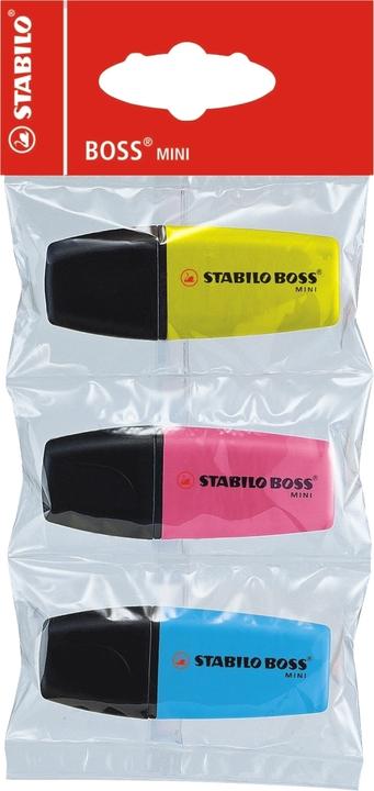 Produktbild STABILO Boss Mini (Blau, Gelb, Pink, 5 mm, 3 x)