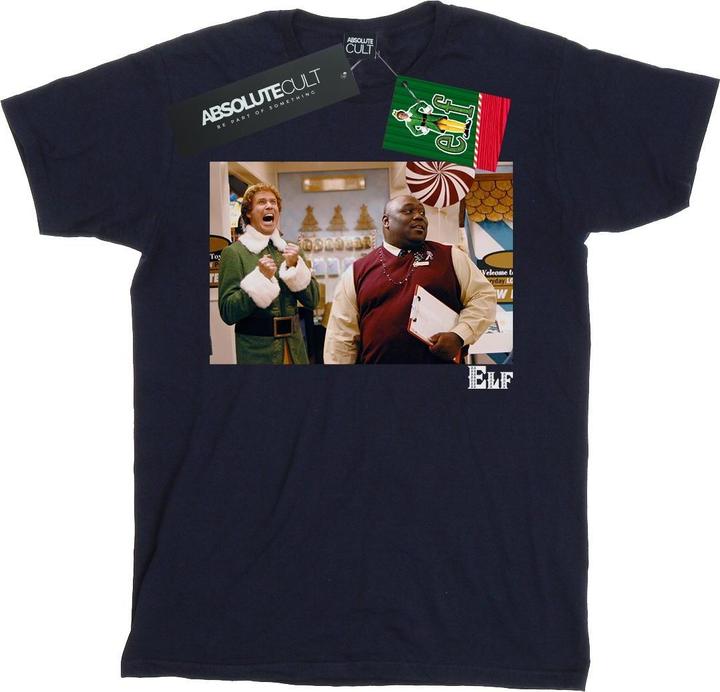 Actual product image Elf Mens Christmas Store Cheer T-Shirt (M)