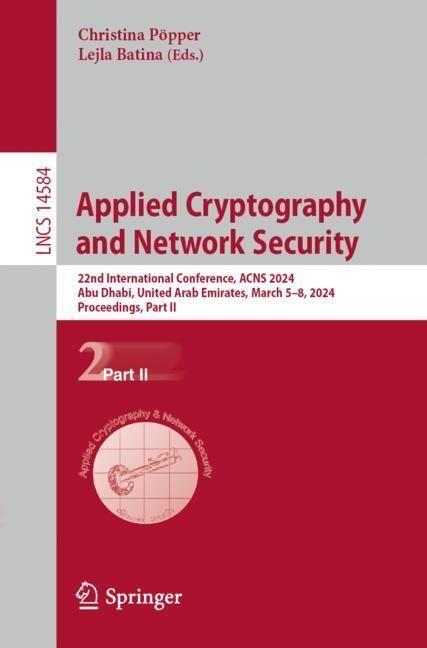 Produktbild Applied Cryptography and Network Security (Lejla Batina, Christina Pöpper, 2024)