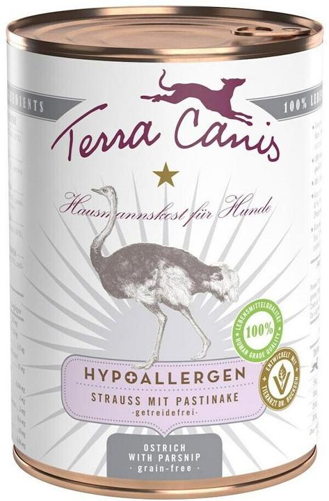 Image du produit Terra Canis Hypoallergénique – Autruche avec panais sans céréales (Adulte, 1 pcs, 470 g)