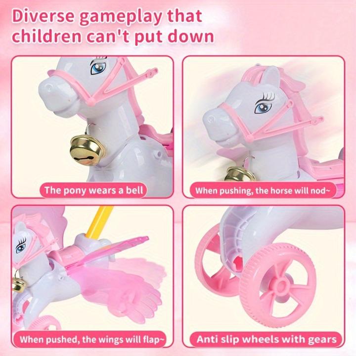 Immagine prodotto Activity Board Giocattolo per carrozzina, cavallo con ali mobili, pegaso da spingere, giocattolo mobile