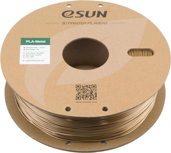 Produktbild eSUN ePLA-Metal Bronze Filament 1.75mm 1Kg (PLA, 1.75 mm, 1000 g, Gold)