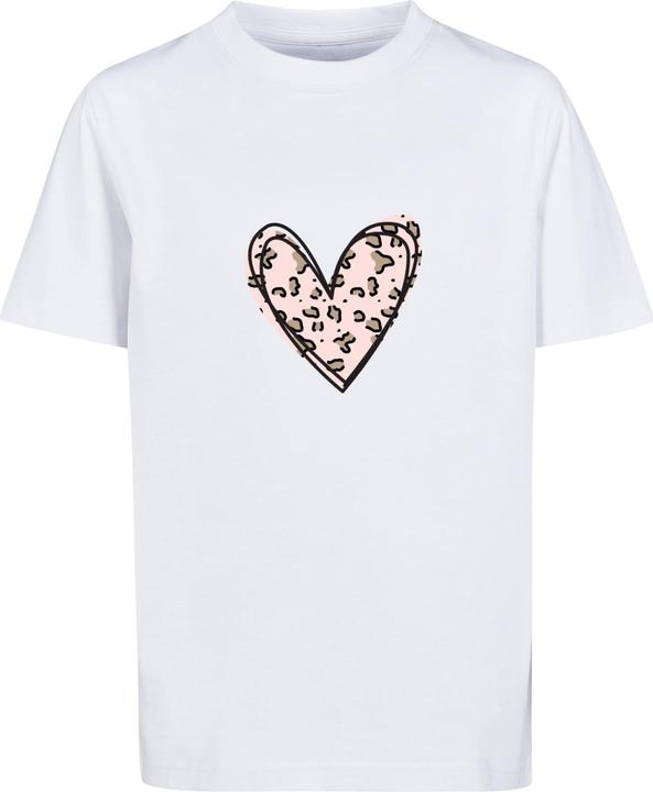 Produktbild Merchcode Valentines Day - Leopard Heart Kids Basic Tee - 174579 (158)