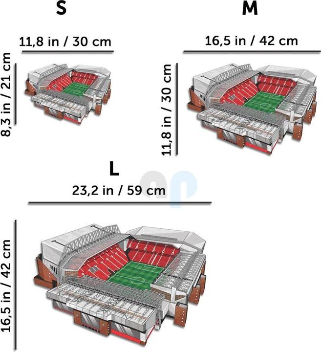 Actual product image Iconic Liverpool FC - Anfield Stadium - Wooden Puzzle Size M (270 pieces) (270 pieces)