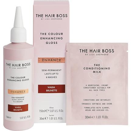 The Hair Boss By Lisa Shepherd The Colour Enhancing Gloss Highlighter Warm Brunette 150Ml (Warm Brunette)