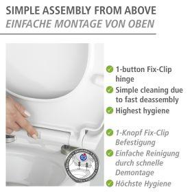 Productafbeelding Wenko WC-zitting met soft-close mechanisme Blossom Rollin "Art veelkleurig
