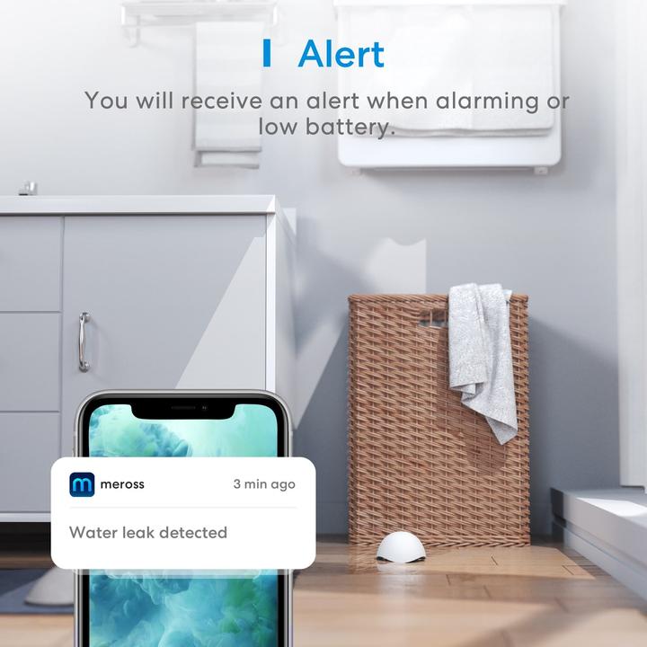 Actual product image Meross Smart Water Leak Sensor