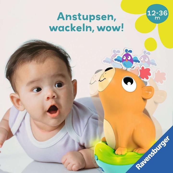Produktbild Ravensburger 4874 play+ Musikalischer Stehauf-Kreisel: Capybara, Roly-Poly, Steh-auf-Männchen (Deutsch, Englisch, Französisch)