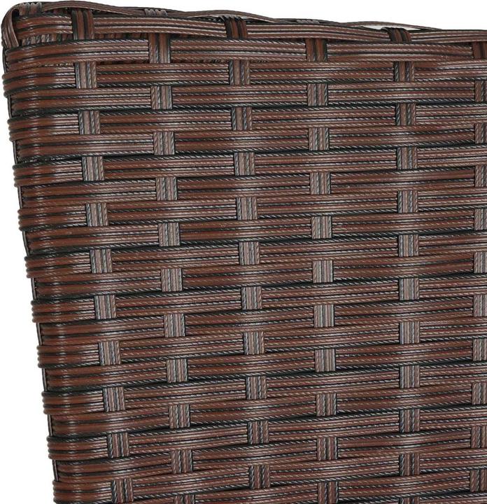 Immagine prodotto Swisshandel24 2x Sedia in polirattan, sedia da balcone, sedia da giardino, impilabile, marrone, cuscino crema