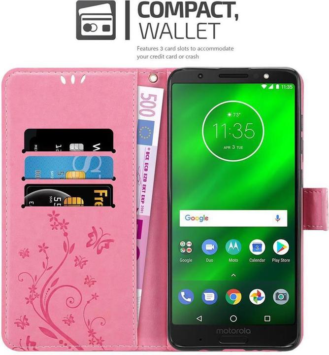 Image du produit Cadorabo Couverture du livre de fleurs (Motorola Moto G6 Plus)