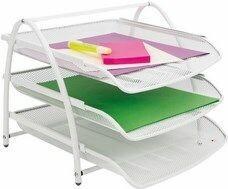 Actual product image Alba Letter tray MESHTRAY3 M, DIN A4, wire metal, grey 3 trays, suitable for formats up to 240 x 320 mm (A4)