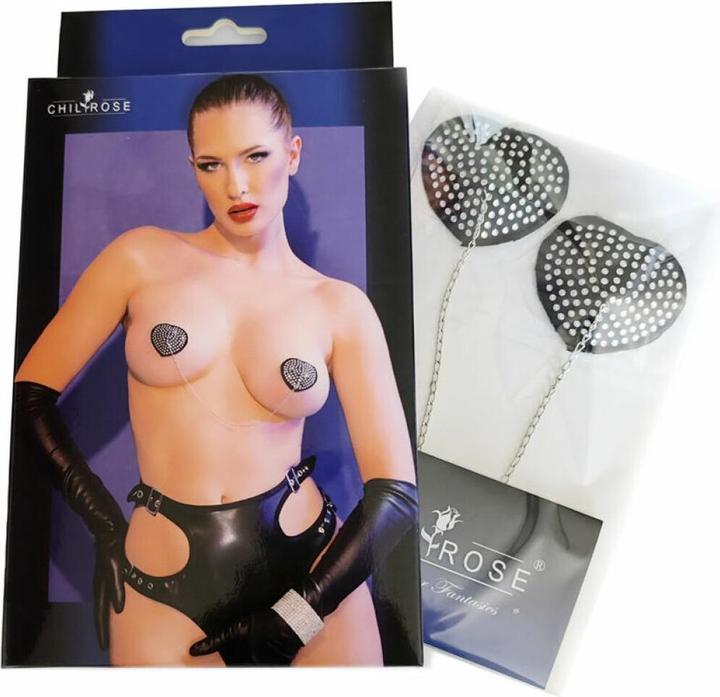 Image du produit Chilirose CR 4662 CACHE-TÉTONS ARGENT & NOIR
