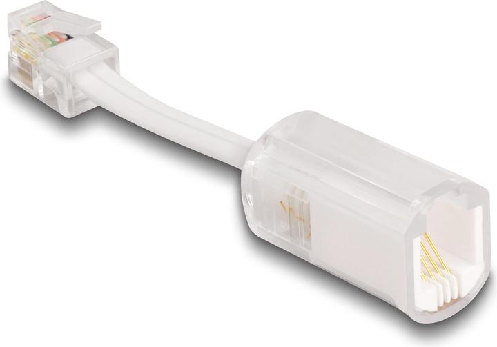 Image du produit Delock Adaptateur anti-torsion pour câble téléphonique RJ10 mâle vers RJ