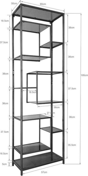 Produktbild Kare Design Regal Loft Gold 195x60 (60 x 195 x 30 cm)