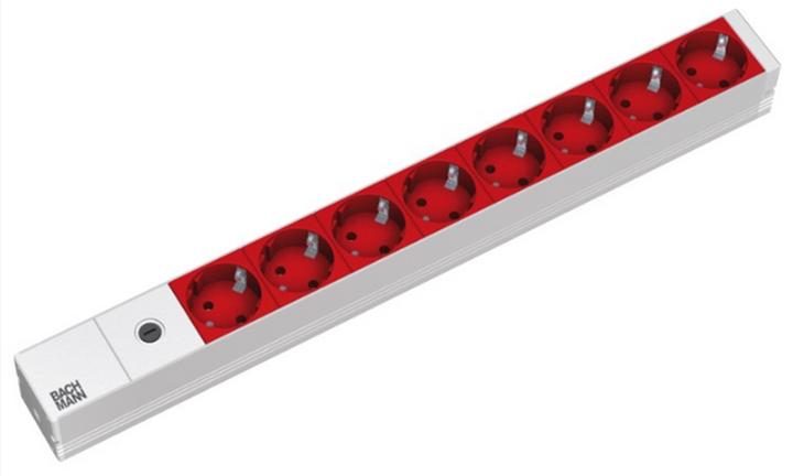Image du produit Bachmann Bâti de prises 19" 8x contact de protection C14 mâle
