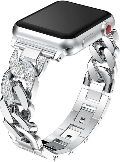 Produktbild PhoneLook Armband Edelstahl Diamond Loop mit luxuriösen Diamanten und grossen Schleifen 42 mm / 44 mm (44 mm, Aluminium)