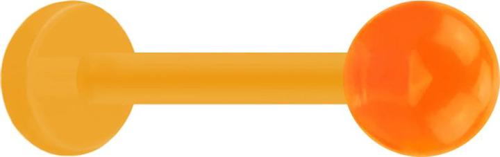 Produktbild Star Piercing Micro Labret orange mit Kugel orange (ohne Messing, Acryl)