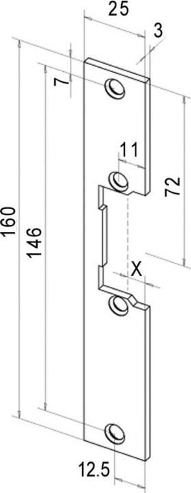 Actual product image effeff Flat striking plates for door openers (Striking plate)