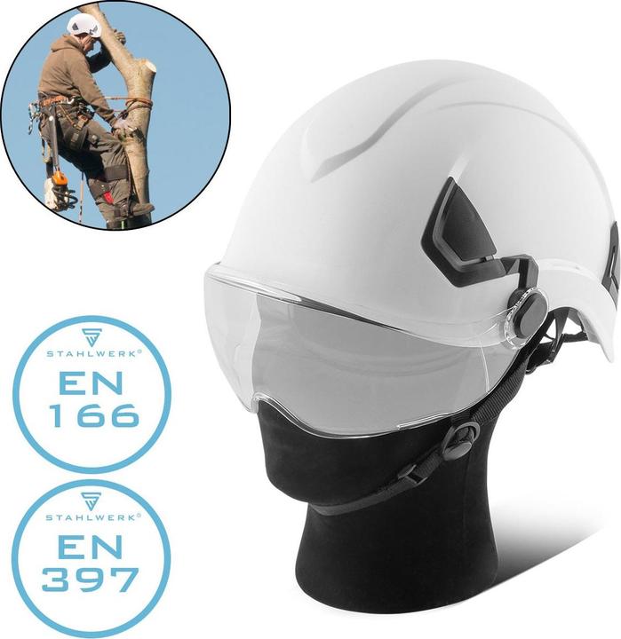 Produktbild Stahlwerk Schutzhelm SVH-100 ST mit Visier EN397 EN166 Forsthelm (53 - 64 cm)