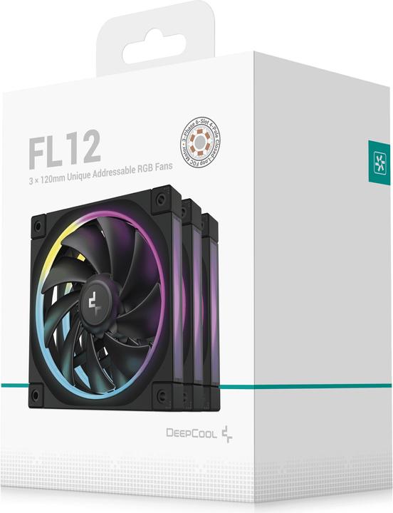 Actual product image Deepcool FL12 3in1 120x120x25 Black (120 mm, 3 x)