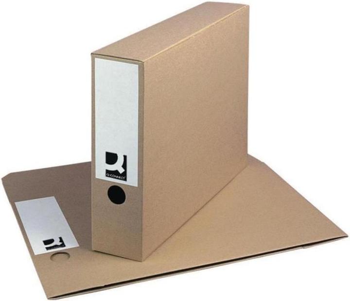 Q-Connect Boîtes d'archives en carton ondulé fin (A4)