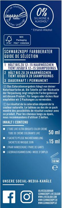 Produktbild Schwarzkopf Live Ultra Brights (92 Pillar Box Red)