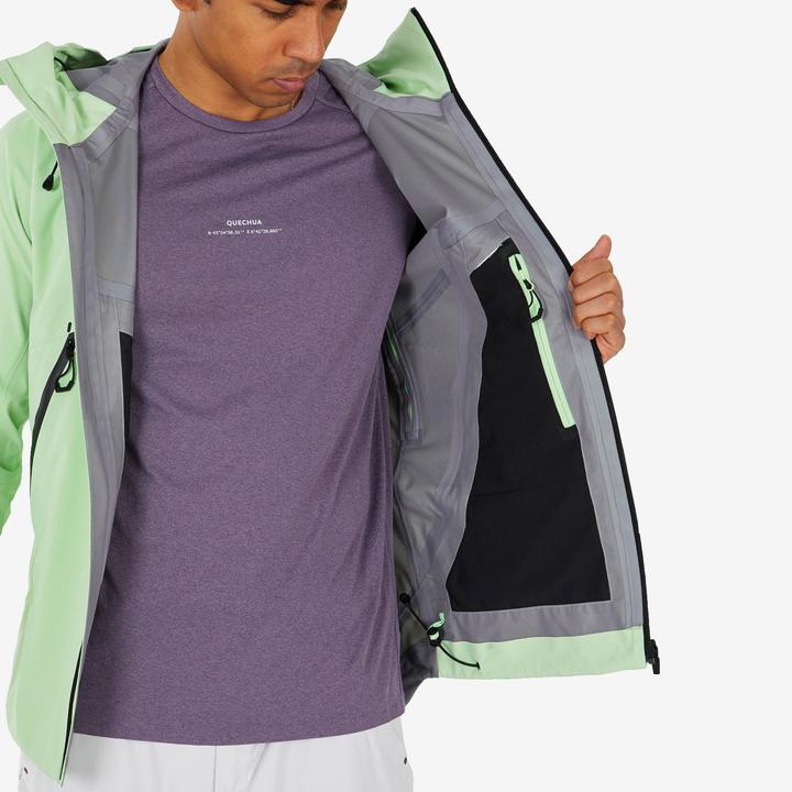 Image du produit Quechua Veste de randonnée homme imperméable légère - MH500 vert clair (44)