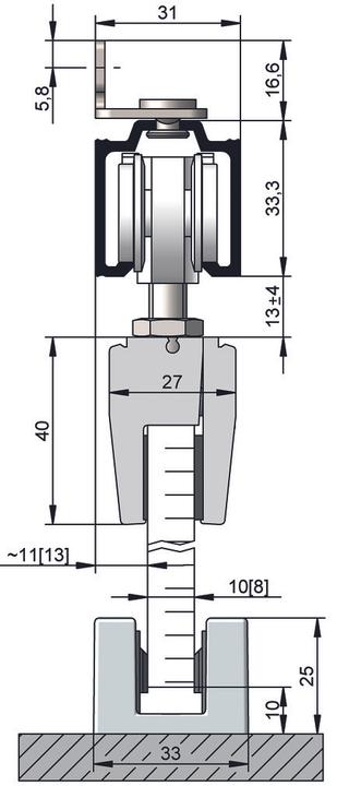 Immagine prodotto Helm Accessori per porte scorrevoli 73 - Vetro