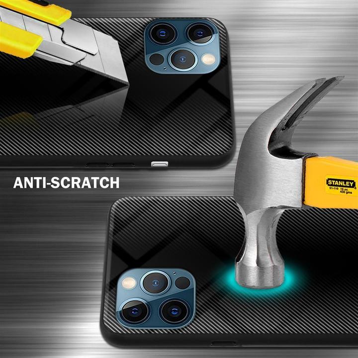 Produktbild Cadorabo TPU Gestreiftes Glas Cover (Apple iPhone 12 Pro Max)