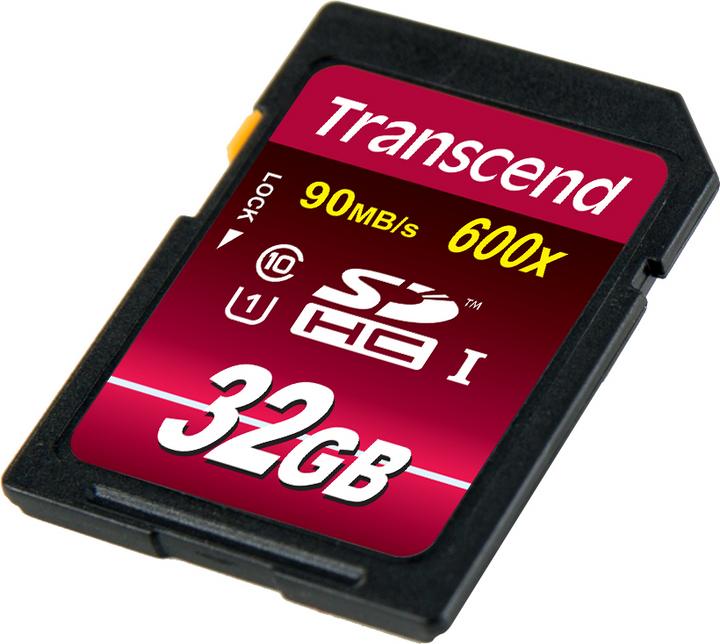 Actual product image Transcend SDHC Ultimate 600x (32 GB, SDHC, U1, UHS-I)