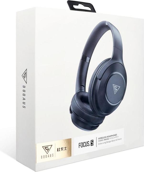 Immagine prodotto Doqaus Cuffie cablate cuffie wireless bluetooth FOCUS 5 nero (70 h, Senza fili)