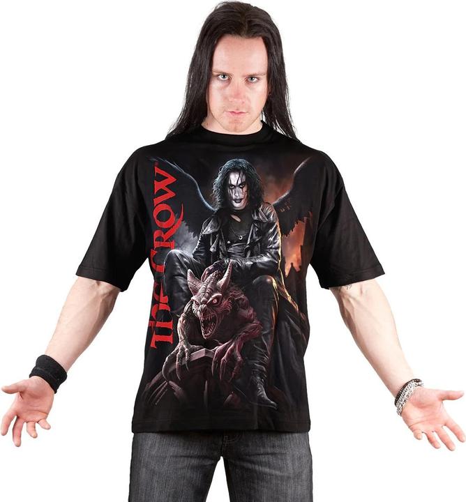 Actual product image Spiral Unisex Adult Gargoyle The Crow T-Shirt (XXL)
