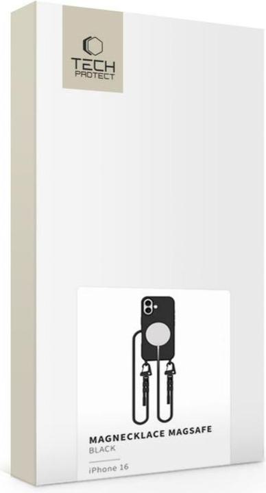 Actual product image Tech-Protect MagNecklace MagSafe iPhone 16 Case - Black (Apple iPhone 16)