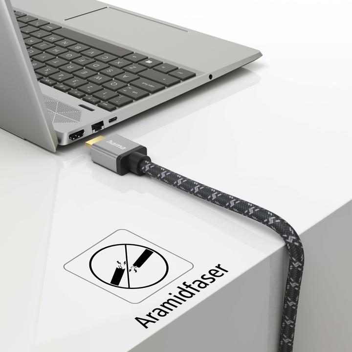 Immagine prodotto Hama Cavo HDMI™ ad altissima velocità, certificato, maschio-maschio, 8K, alluminio, 5,0 m (5 m, HDMI)