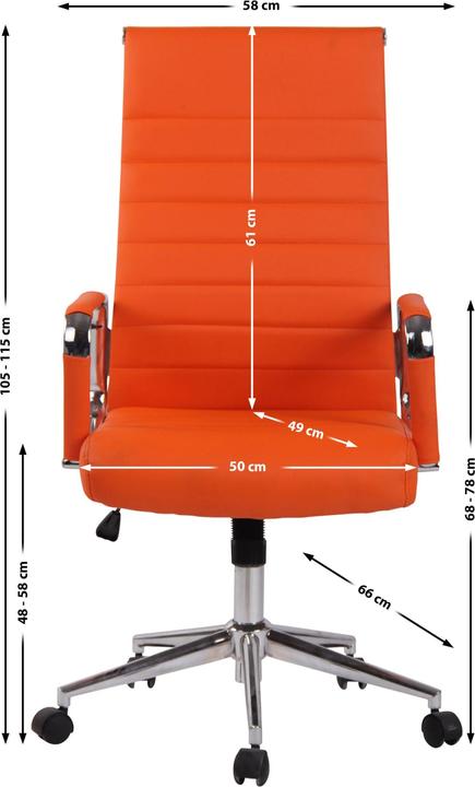Image du produit CLP Chaise de bureau Kolumbus, orange