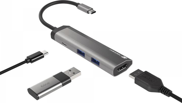 Actual product image Genesis NATEC Multiport Fowler Slim USB-C (USB-C, 2 Ports)