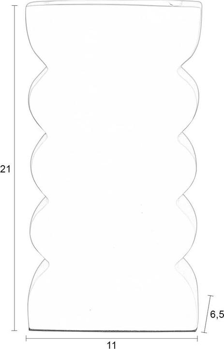 Produktbild Zuiver Vase Curves S Shiny Silver (1 x, 11 x 6 cm)
