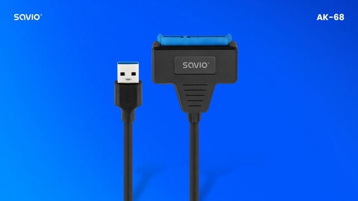 Immagine prodotto Savio AK-68 Adattatore USB-A 3.1 Gen 1 (M) - SATA (F) per 2 5 unità (0.25 m, USB 3.1)