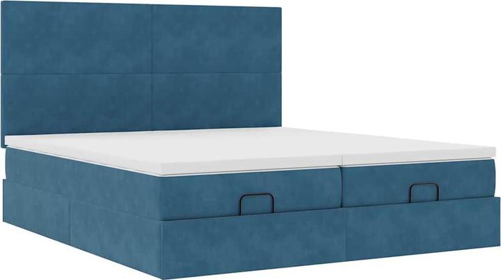 Immagine prodotto VidaXL Letto ottomano con materassi in velluto blu scuro 180x200 cm (180 x 200 cm)