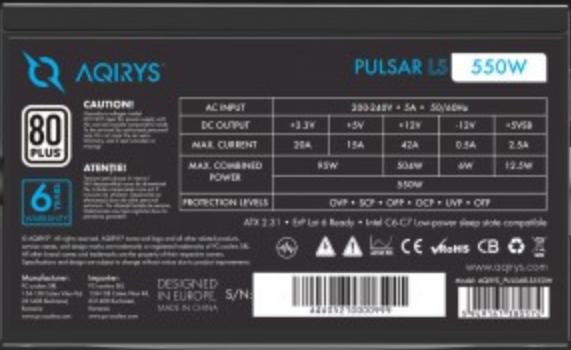 Produktbild Aqirys AQRYS PULSARLS550W (550 W)