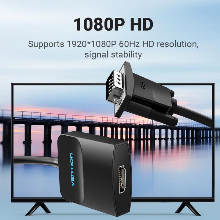 Image du produit Vention Câble convertisseur VGA vers HDMI (Adaptateur jack)