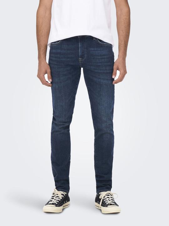 Actual product image Only & Sons ONSLOOM DARK BLUE Slim Fit Jeans (W31/L34)