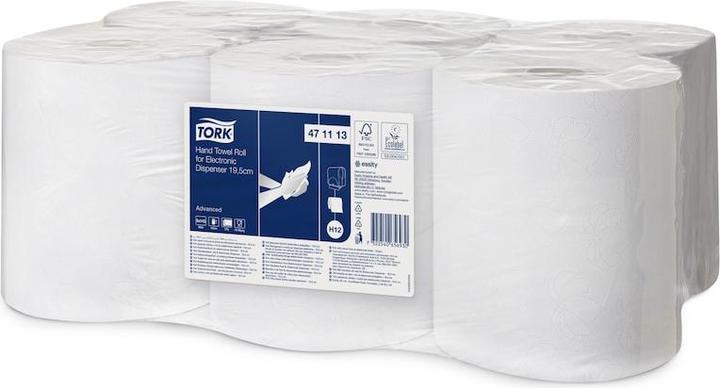 Actual product image Tork Håndklaedeark Advanced H12 2-lag hvid 471113 enMotion 6rl - (6 ruller pr. karton) (6 x)