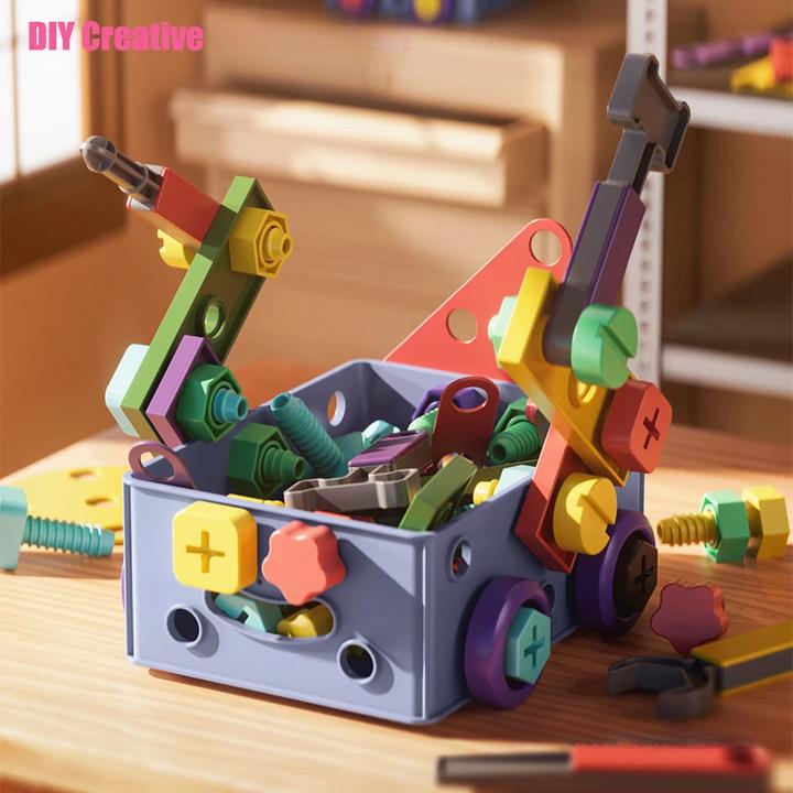 Actual product image Activity Board DIY Screw Repair Kit Toy for Children Mother Disassembly Assembly Tool Set Creative 3D