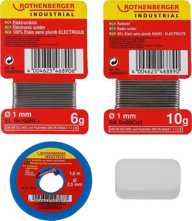 Produktbild Rothenberger Industrial Bleifreies Radio-Elektronikset Lötzinn, bleifrei