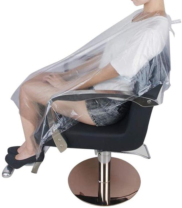 Actual product image Hermex Disposable plastic apron 50 pcs. Hairdresser Coiffeur
