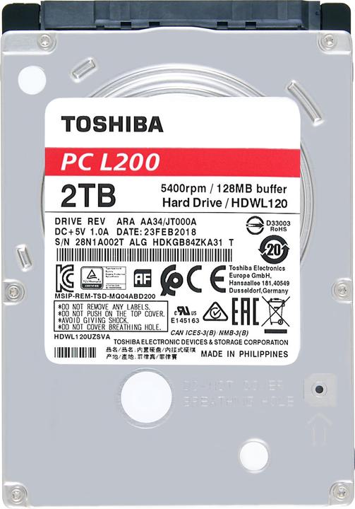 Produktbild Toshiba L200 (2 TB, 2.5", SMR)